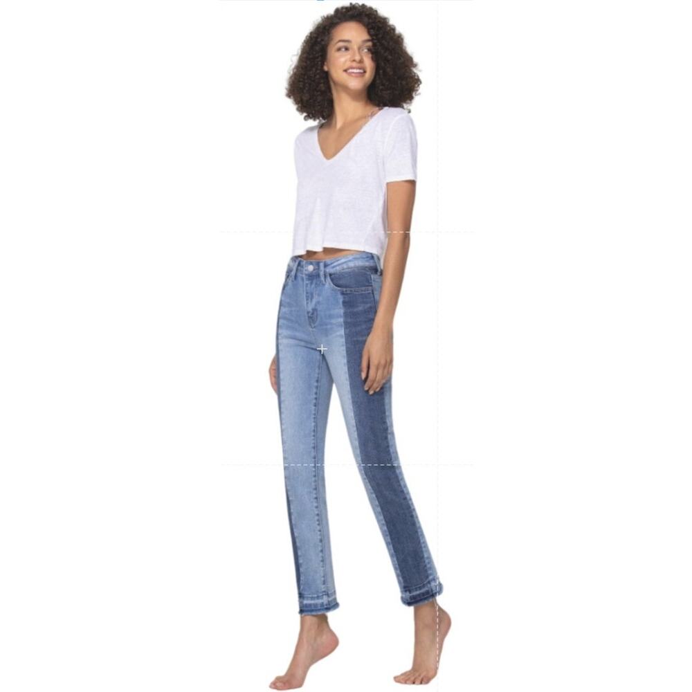 Flying Monkey Contrast Panel Crop Jeans Size 25